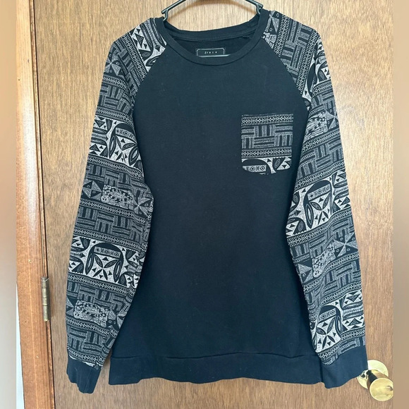 21 Men Shirt Small Black XL Tapestry Shoulders pocket Tee Streetwear - Picture 1 of 5